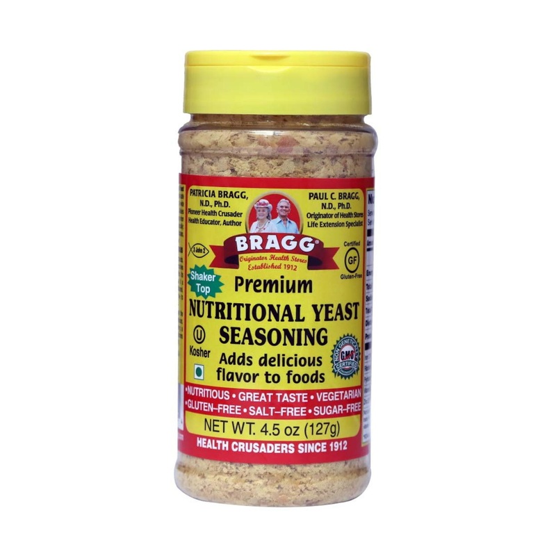 Bragg Nutritional Yeast Flakes  Vegan Gluten-Free Cheese Alternative, High Protein & Vitamins  Non-GMO, 4.5 oz