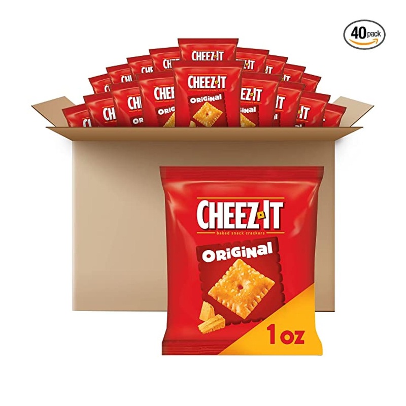 Cheez-It Original Cheese Crackers – 40 x 1 oz School Lunch Snack Bags