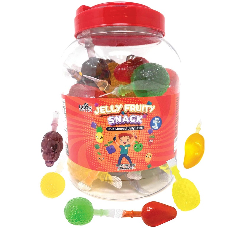 Fusion Select Fruit-Shaped Jelly Snacks – Assorted Flavors (Strawberry, Orange, Apple & More) – TikTok Challenge Hit!