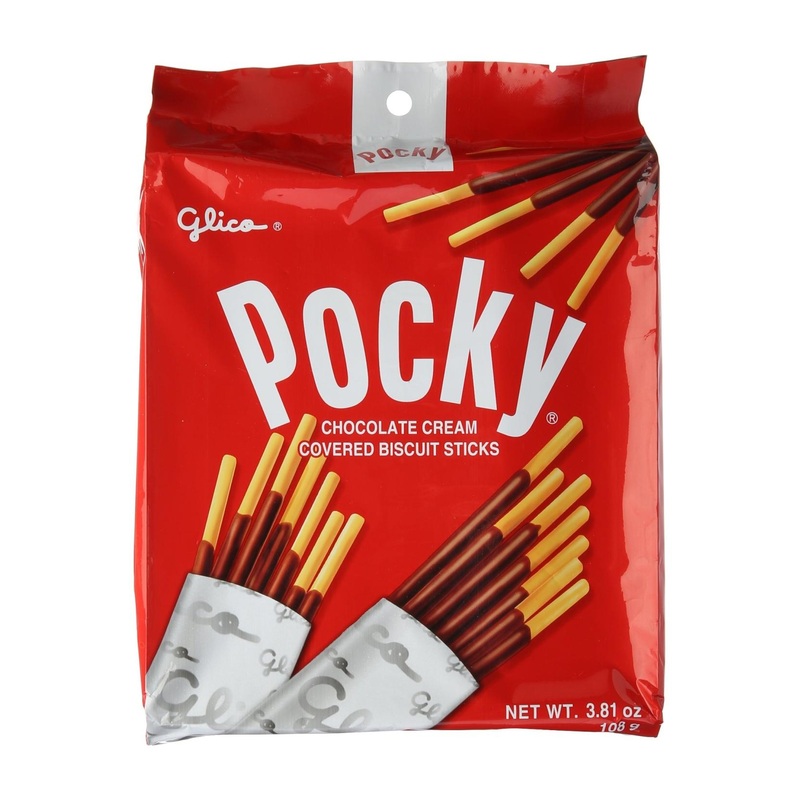 Glico Pocky Chocolate Cream Biscuit Sticks – 9 Individ. Bags (4.13 oz)