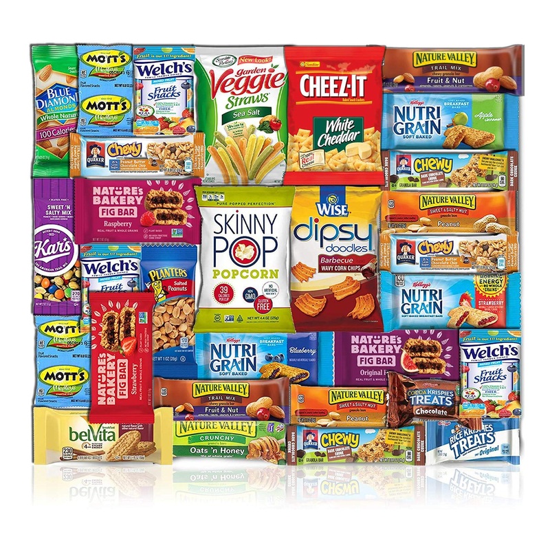 Healthy Snacks Care Package – 30 Variety Treats for All Ages | Perfect Gift Basket for Christmas