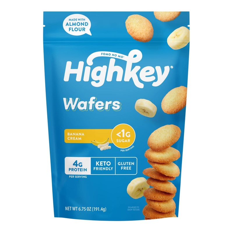HighKey Sugar Free Banana Cream Wafer Cookies – Keto, Low Carb, Gluten Free Treats | 6.75oz