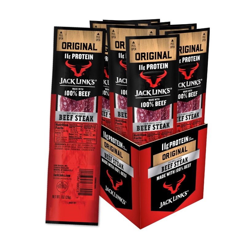 Jack Link’s Premium Beef Jerky Strips – Original Flavor, 11g Protein, 1g Carbs, 1oz (Pack of 12)
