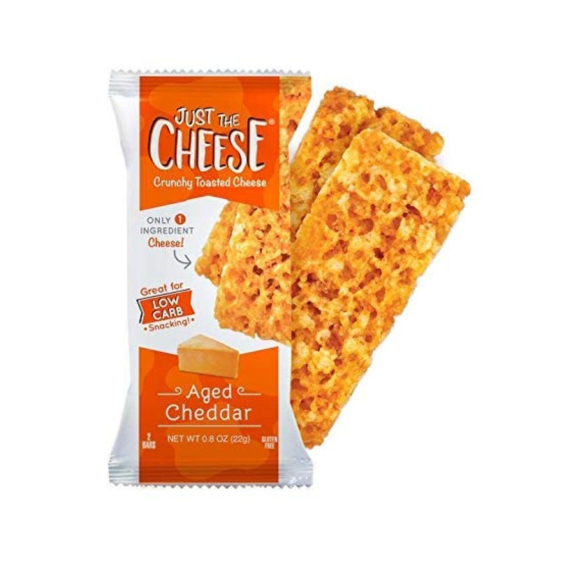 Just the Cheese Bars – Low Carb Keto Snack, High Protein & Gluten Free Aged Cheddar (10 Pack)