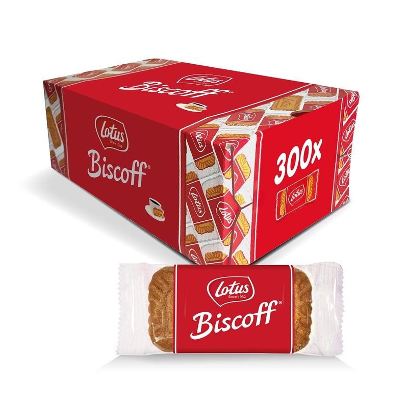 Lotus Biscoff Cookies – Caramelized Vegan Biscuit – 300 Individually Wrapped Treats