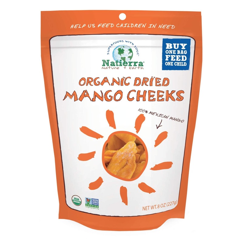 Natierra Organic Dried Mango Cheeks – No Sugar Added, Non-GMO, Vegan, 8 oz Bag