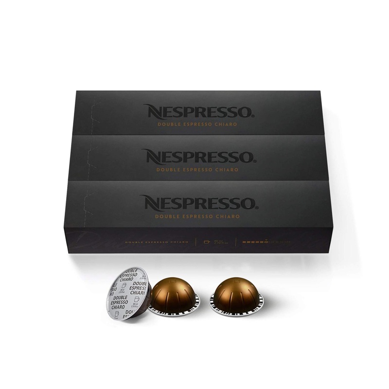 Nespresso VertuoLine Double Espresso Chiaro – Medium Roast Coffee Pods (30 Count, 2.7 Oz)