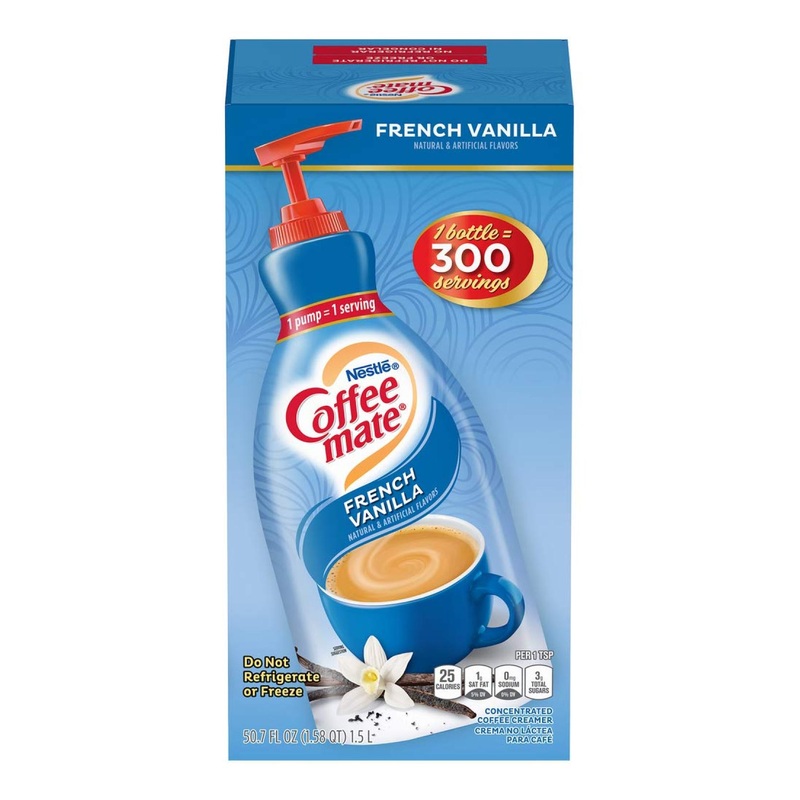 Nestle Coffee mate French Vanilla Liquid Creamer – Non-Dairy, 50.7 oz Pump Bottle