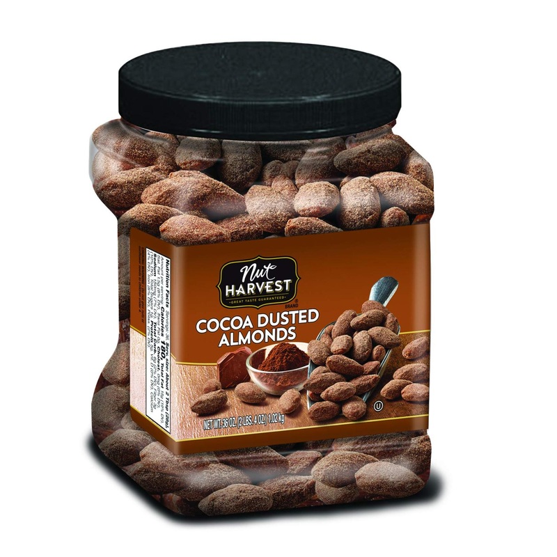 Nut Harvest Cocoa Dusted Almonds – 36 oz | Delicious Snack & Healthy Treat