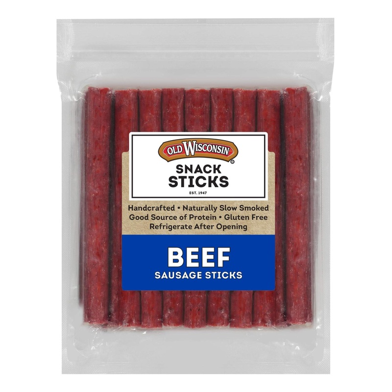 Old Wisconsin Beef Sausage Snack Sticks – High Protein, Low Carb, Keto, Gluten Free (26 oz)