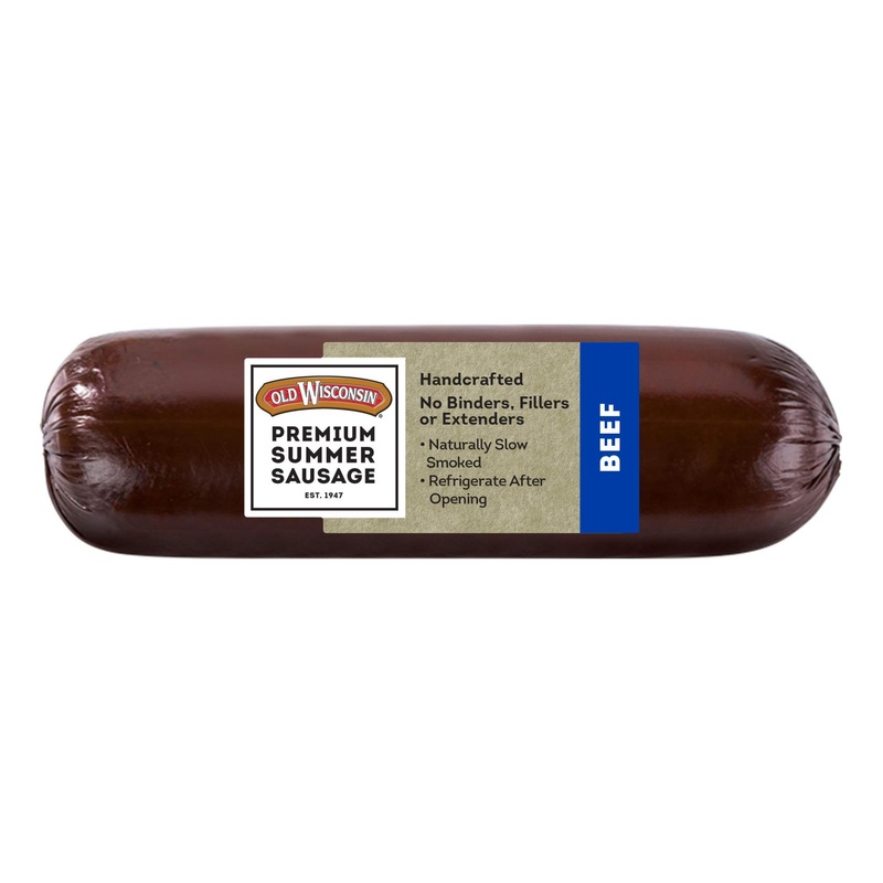 Old Wisconsin Premium Summer Sausage – 100% Natural, High-Protein, Low-Carb, Keto, Gluten-Free – 8 Ounce
