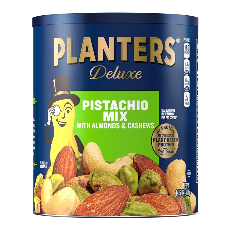 PLANTERS Deluxe Pistachio Mix 14.5 oz – Mixed Nuts & Pistachios – Kosher Snack – Shareable Energy Boost