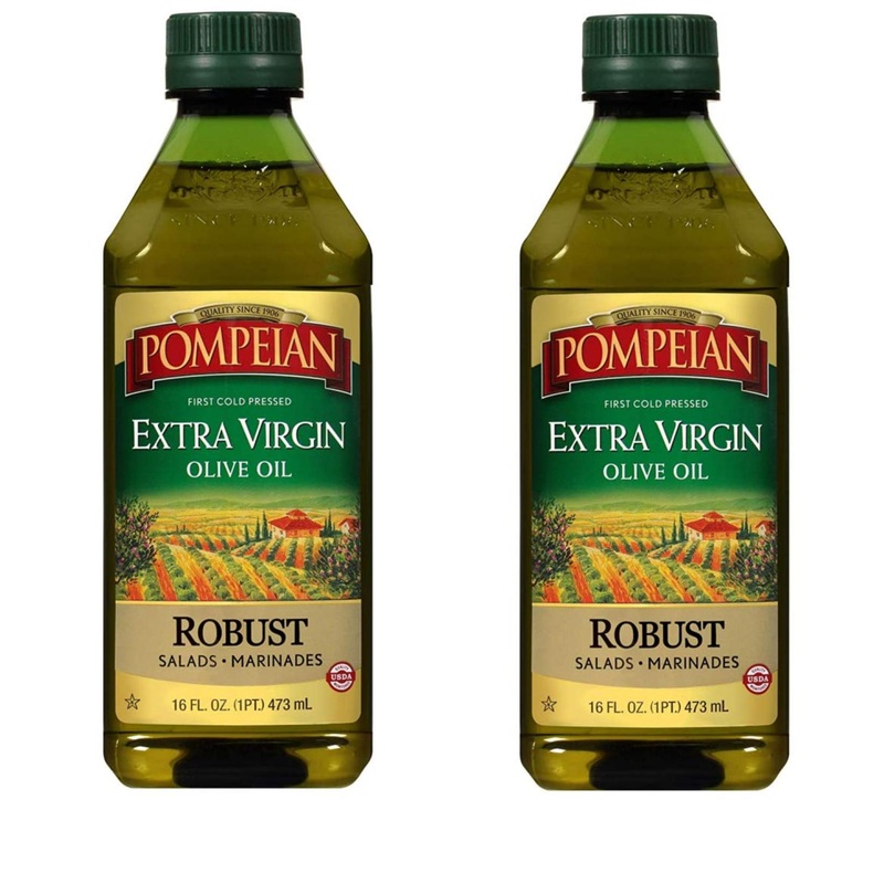Pompeian Robust Extra Virgin Olive Oil – First Cold Pressed, Full-Bodied Flavor for Dressings & Marinades | 16 FL. OZ.