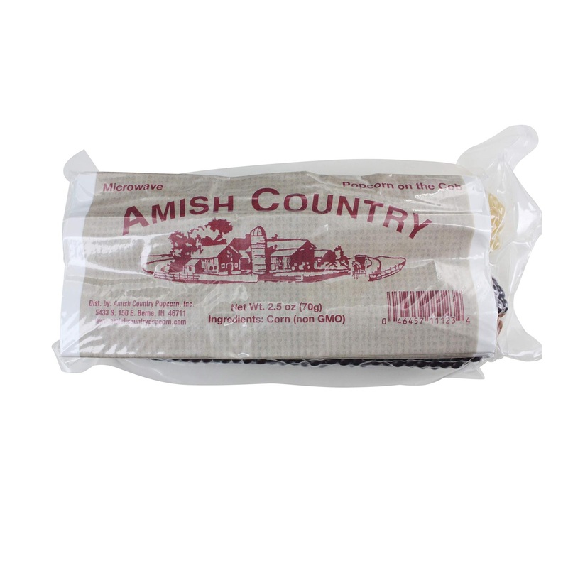 Amish Country Old Fashioned Microwave Popcorn 2-Pack – White & Red Corn + Recipe Guide