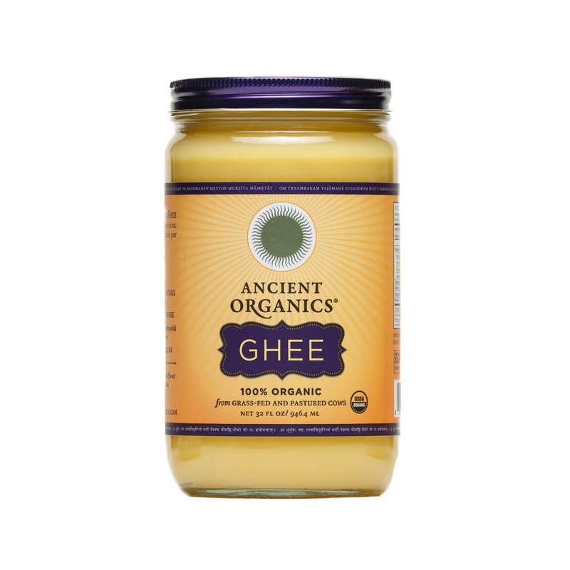 Ancient Organics Grass-Fed Ghee Butter – Organic, Gluten-Free, Lactose Reduced, 32 Fl Oz