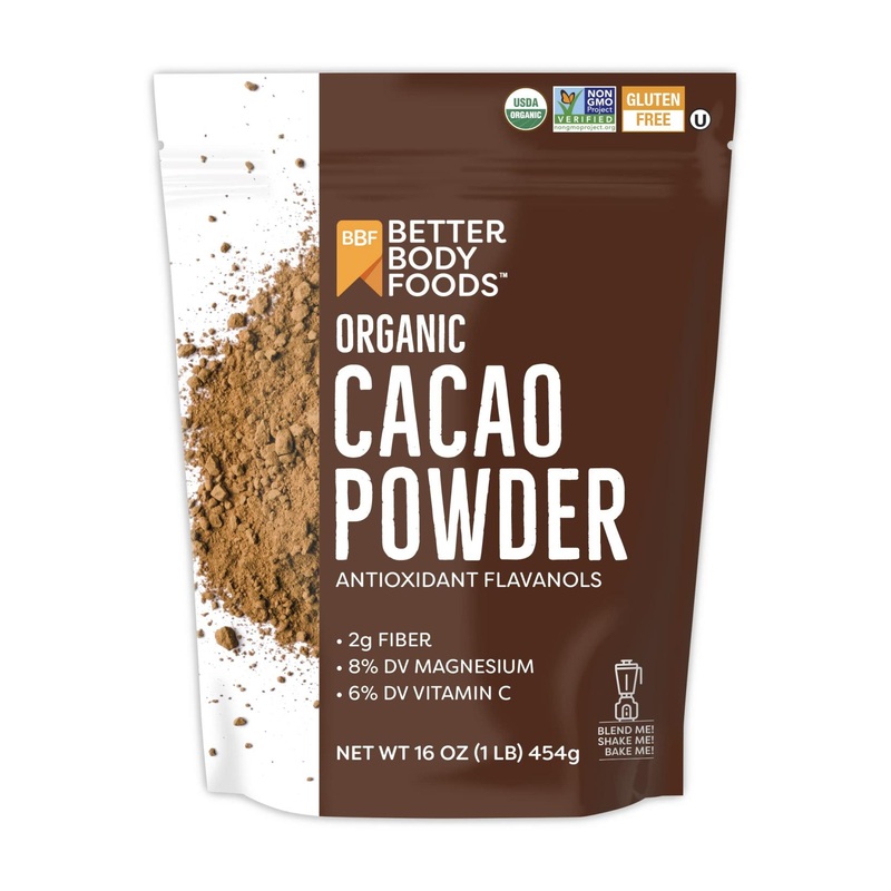 BetterBody Foods Organic Cacao Powder – Non-GMO, Gluten-Free Superfood – 16 oz