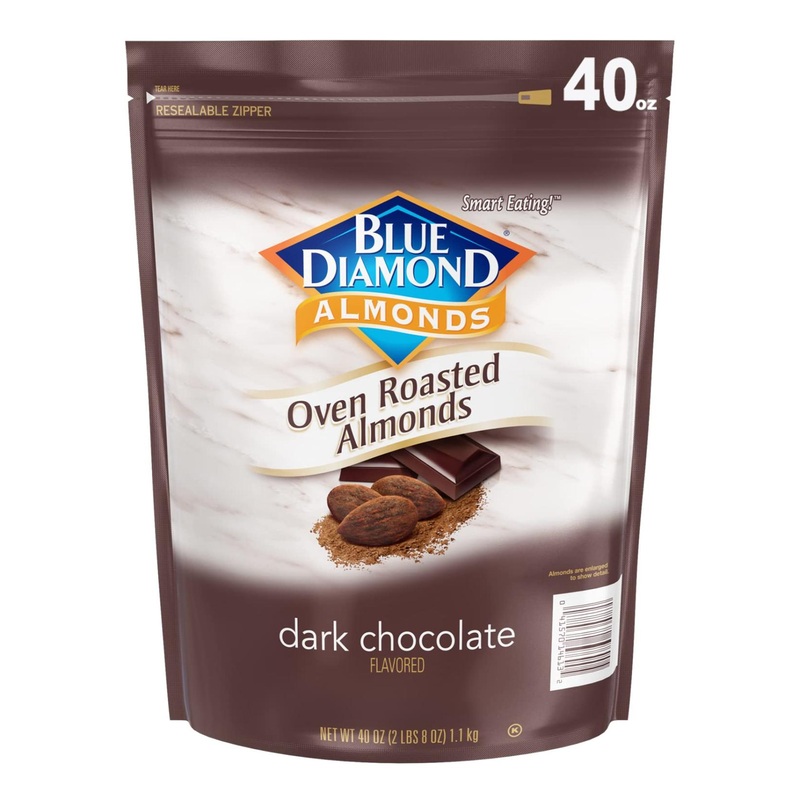 Buy Blue Diamond Dark Chocolate Almonds – 40oz Snack Bag | Healthy Indulgence