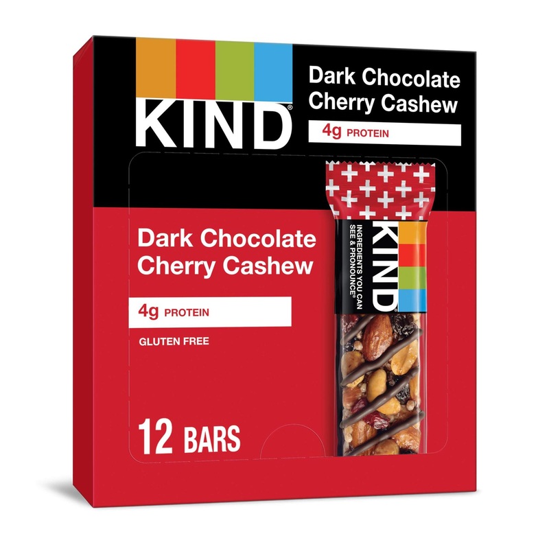Buy KIND Bars Dark Chocolate Cherry Cashew – Gluten Free Antioxidant Snack (12 Count)