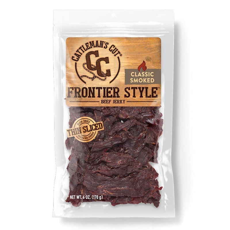 Cattleman’s Cut Classic Smoked Frontier Style Beef Jerky – 6 oz | Premium Snack