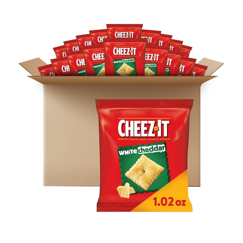 Cheez-It White Cheddar Crackers – 40 Bags of Baked Snack Cheese Crackers – Perfect for School Lunches!