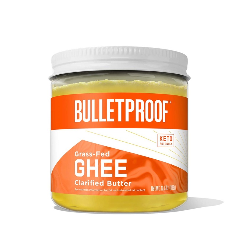 Grass Fed Ghee 13.5 Oz Bulletproof 100% Grass Fed Pasture Raised Clarified Butter Fat Keto Paleo Lactose Free Casein Free Non-GMO