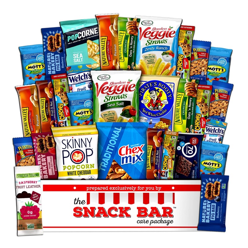 Healthy Snack Care Package – 30 Count Gift Box for Office, College & Military | Variety of Crave-Worthy Snacks