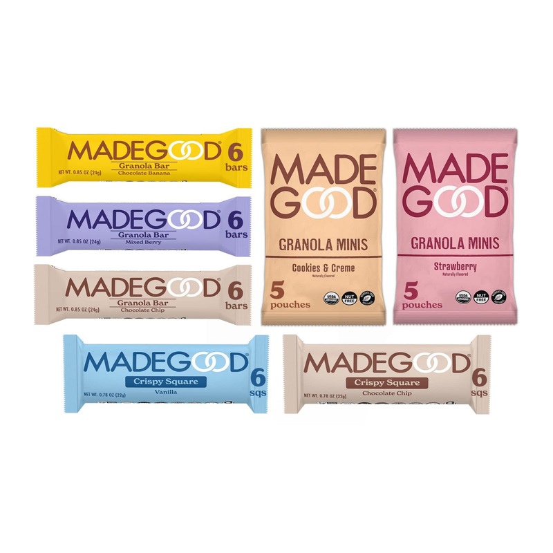 Made Good Healthy Snacks Variety Pack – 40 Organic Granola Bars, Mini Packs & Crispy Squares