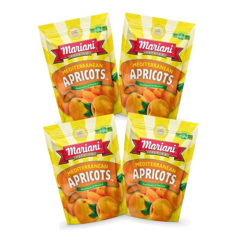 Mariani Dried Apricots – No Sugar Added, Gluten Free, Vegan, Non-GMO Healthy Snacks (6oz, Pack of 4)