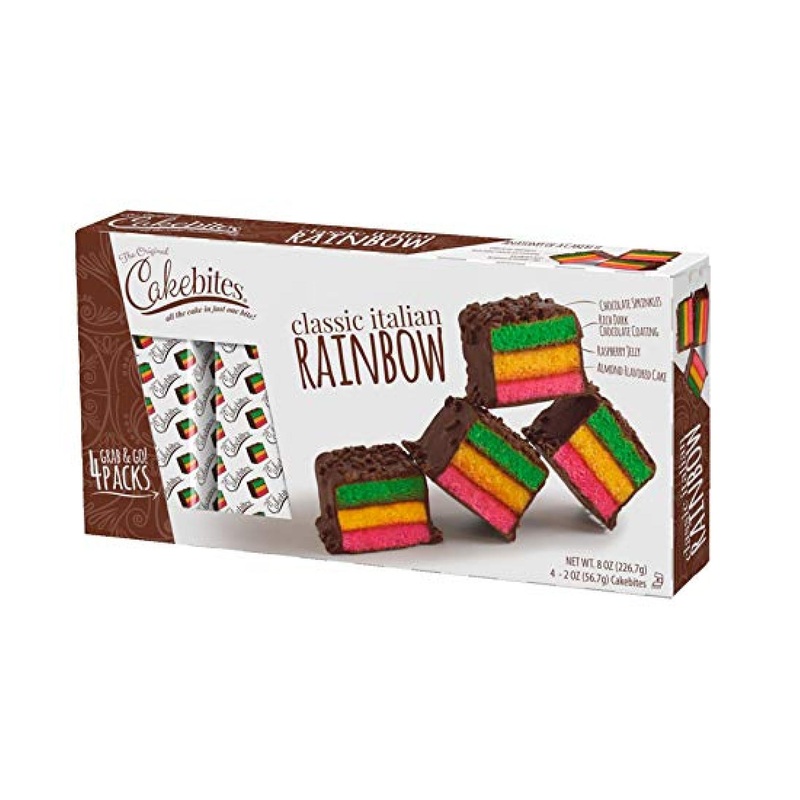 Original Cakebites by Cookies United | Italian Rainbow Snack 4 Pack  Bite-Sized Treats