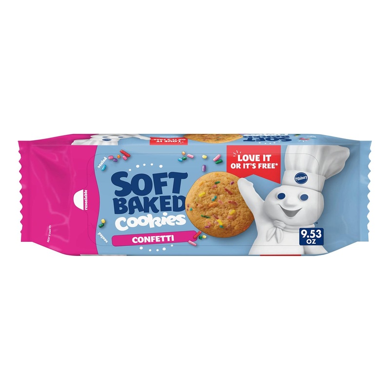 Pillsbury Soft Baked Confetti Cookies 9.53 oz – 18 Count – Delicious Treats