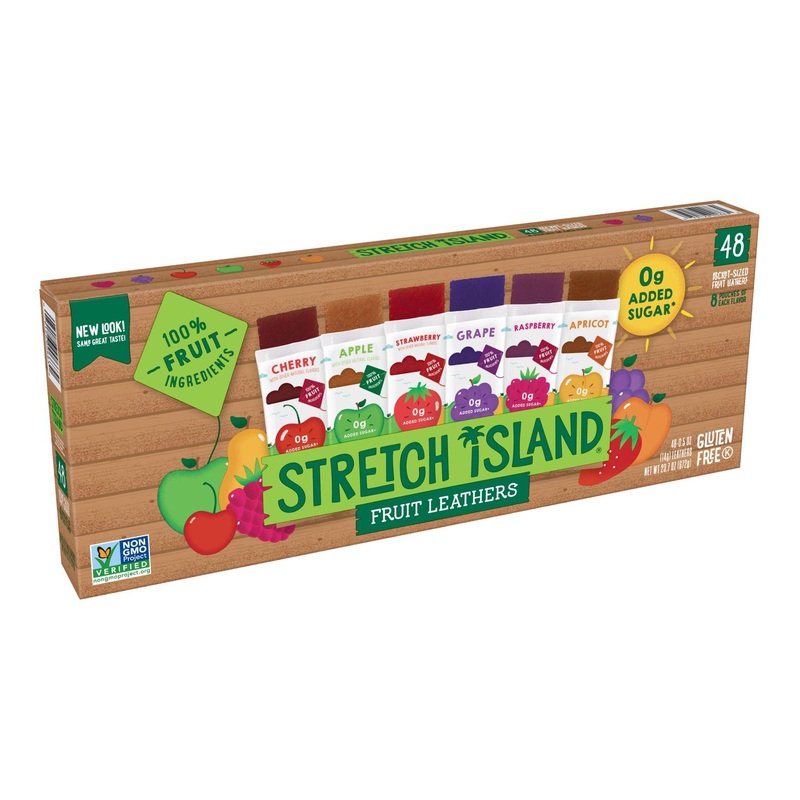 Stretch Island Fruit Leather Variety Pack – 48 Snacks: Cherry, Apple, Strawberry, Apricot, Grape, Raspberry