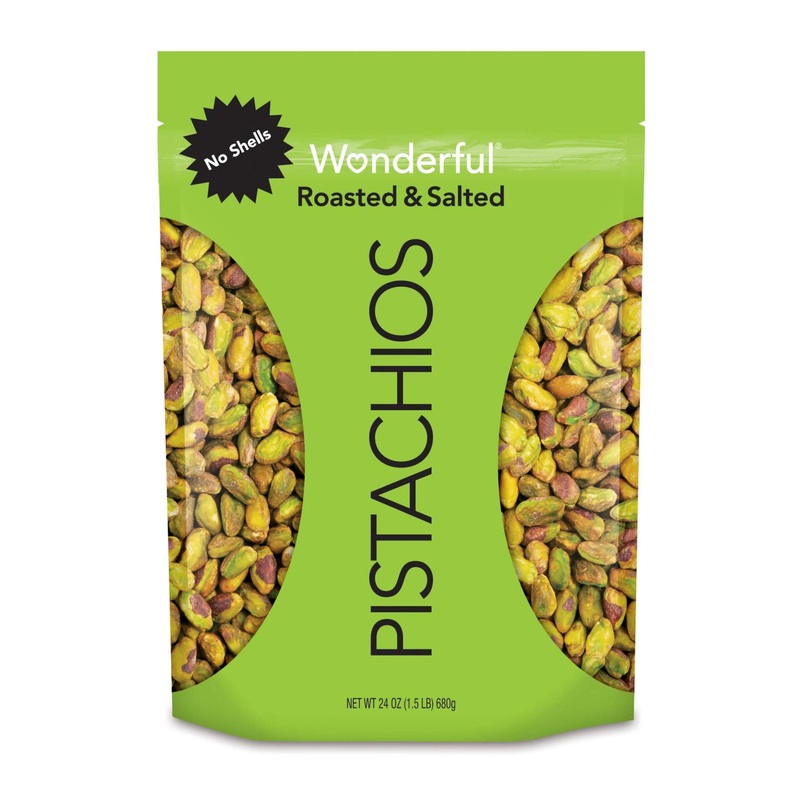 Wonderful Pistachios No Shells Roasted & Salted – 24oz Resealable Bag | Healthy Snack