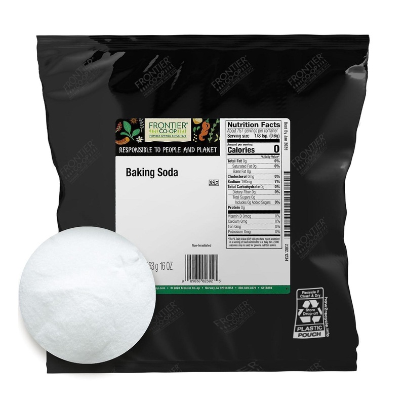 Frontier Natural Products Powdered Baking Soda 16 oz – Premium Baking & Cleaning Essential