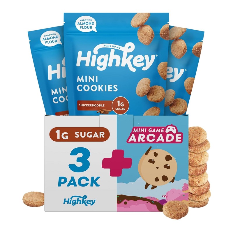 HighKey Keto Snickerdoodle Cookies – Low Carb Snack  3 Packs (16 Pieces)
