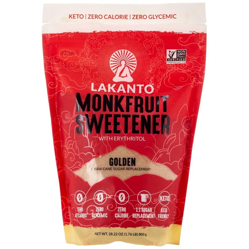 Lakanto Monkfruit Sweetener & Erythritol Golden – 28.22 oz (800 g) | All-Natural Low-Calorie Sugar Substitute