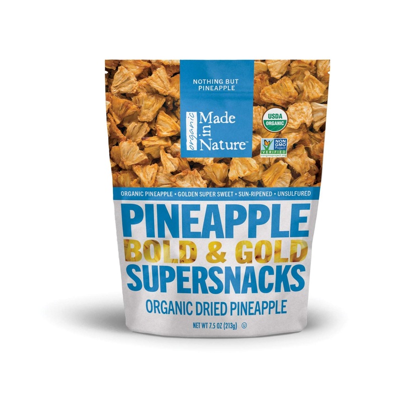 Made in Nature Unsulfured Dried Pineapple – 7.5 oz (213 g) | Natural Snack