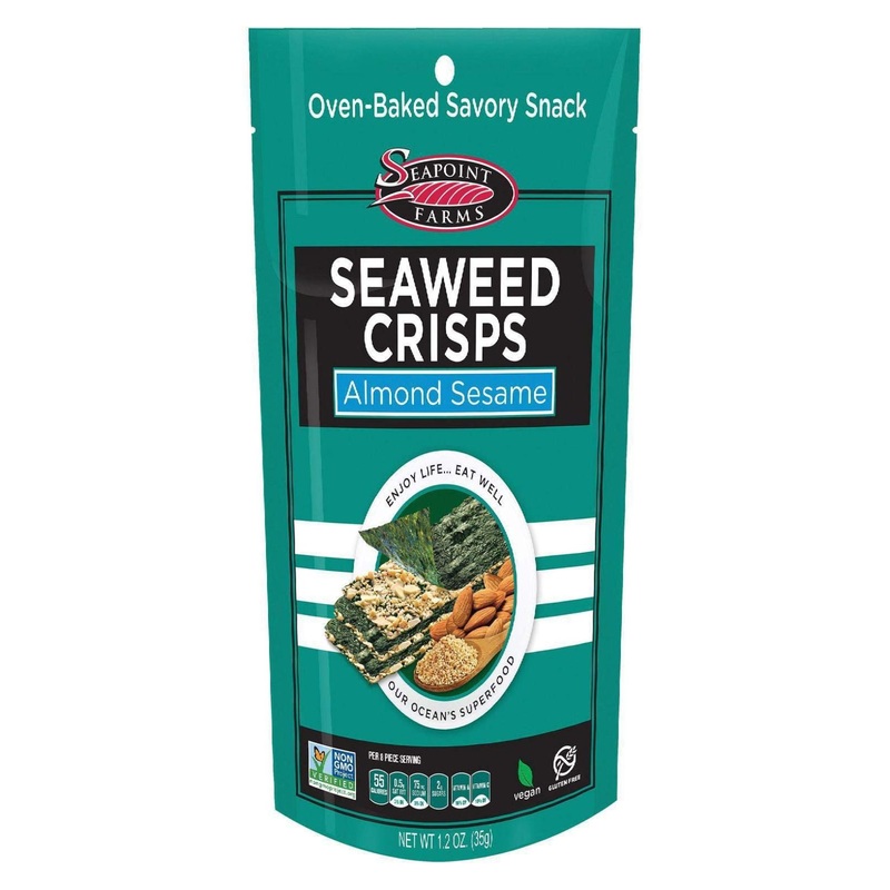 Seapoint Farms Seaweed Crisps Almond Sesame – 1.2 oz (35 g) | Healthy Snack Option