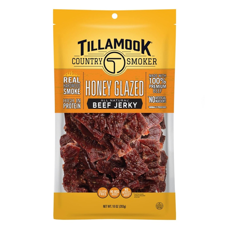 Tillamook Country Smoker Honey Glazed Beef Jerky – 10oz Real Hardwood Smoked