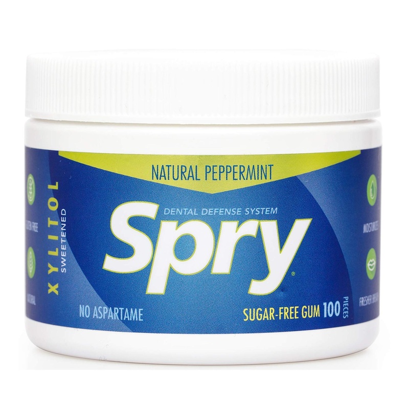 Xlear Spry Peppermint Sugar-Free Chewing Gum 100 Count – Fresh Breath & Dental Health