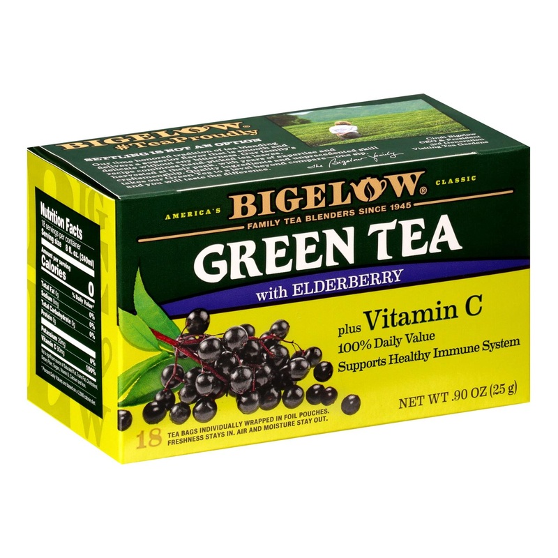 Bigelow Green Tea with Elderberry & Vitamin C 108 Tea Bags – Pack of 6
