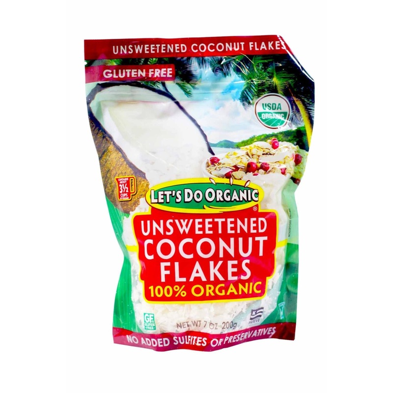 Edward & Sons Organic Unsweetened Coconut Flakes 7 oz | 100% Natural Snack