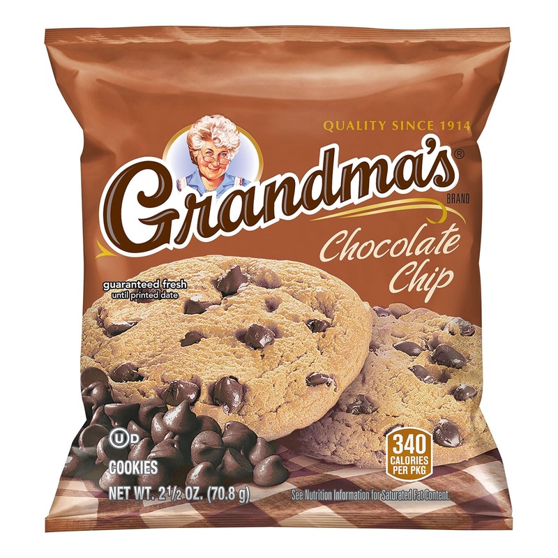 Grandma’s Chocolate Chip Cookies 2.5 oz (Pack of 60) – Bulk Soft Baked Treats