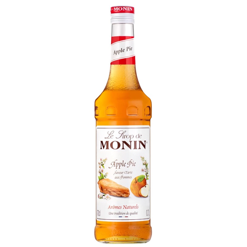 MONIN Premium Apple Pie Syrup 700ml – Vegan-Friendly, Allergen-Free, 100% Natural Flavours – Ideal for Cocktails and Desserts