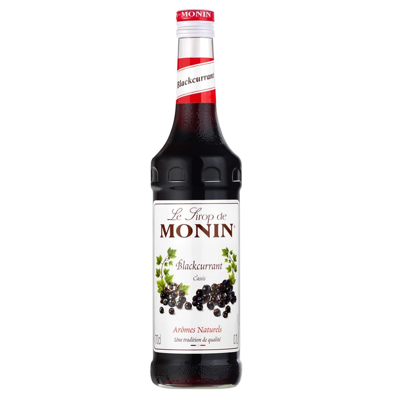 MONIN Premium Blackcurrant Syrup 700ml – Vegan-Friendly, Allergen-Free with 100% Natural Flavours – Ideal for Cocktails and Mocktails