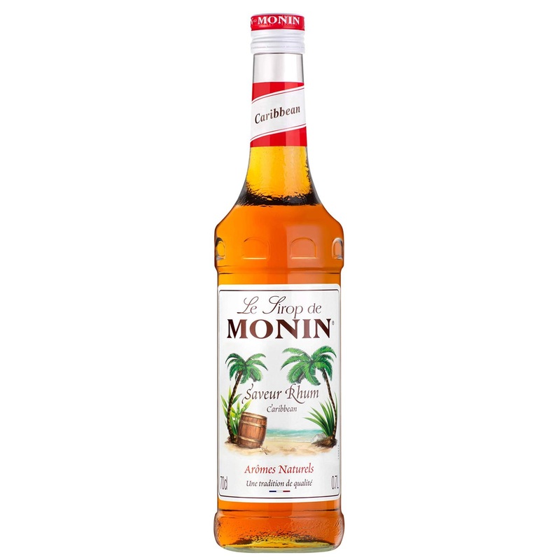 MONIN Premium Caribbean Syrup 700ml – Vegan-Friendly, Allergen-Free, 100% Natural Flavours – Ideal for Cocktails and Mocktails