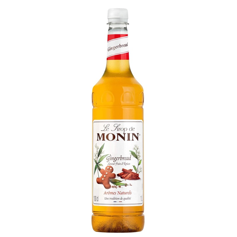 MONIN Premium Gingerbread Syrup 1L – Vegan-Friendly, Allergen-Free, 100% Natural | For Coffee and Cocktails