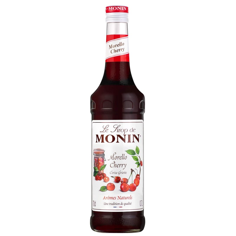 MONIN Premium Morello Cherry Syrup 700ml – Vegan & Allergen-Free for Coffees, Cocktails & Hot Chocolates
