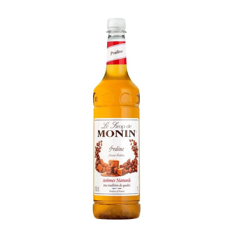 MONIN Premium Praline Syrup 1L – Vegan-Friendly & Allergen-Free | 100% Natural Flavours | Ideal for Coffees, Frappes, and Cocktails