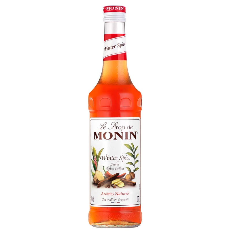 MONIN Premium Winter Spice Syrup 700ml for Coffee & Cocktails – Vegan-Friendly & Allergen-Free, 100% Natural Flavours – Pack of 1