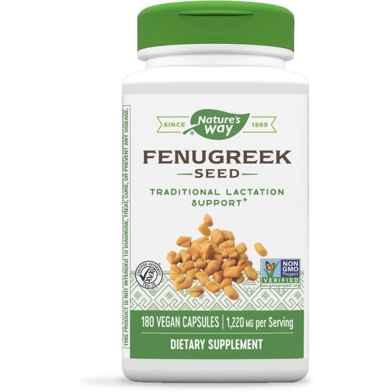 Nature’s Way Fenugreek Seed Capsules – 180 Count | Supports Healthy Lactation* | Vegan Formula